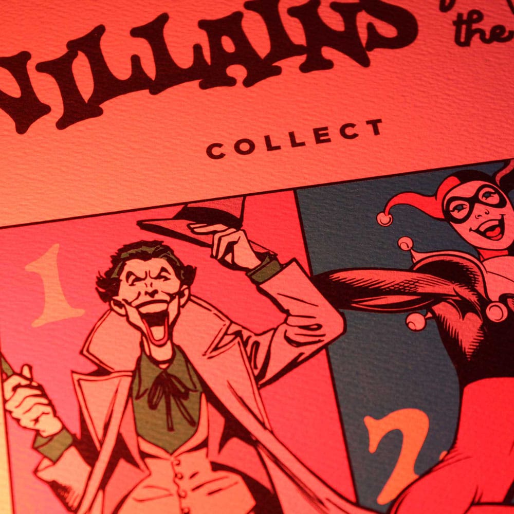 DC Comis lithographie 90th Anniversary Villains Limited Edition 42 x 30 cm