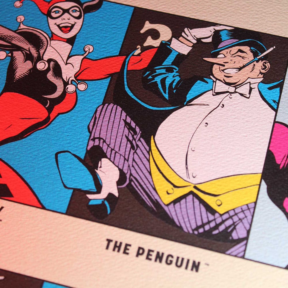 DC Comis lithographie 90th Anniversary Villains Limited Edition 42 x 30 cm