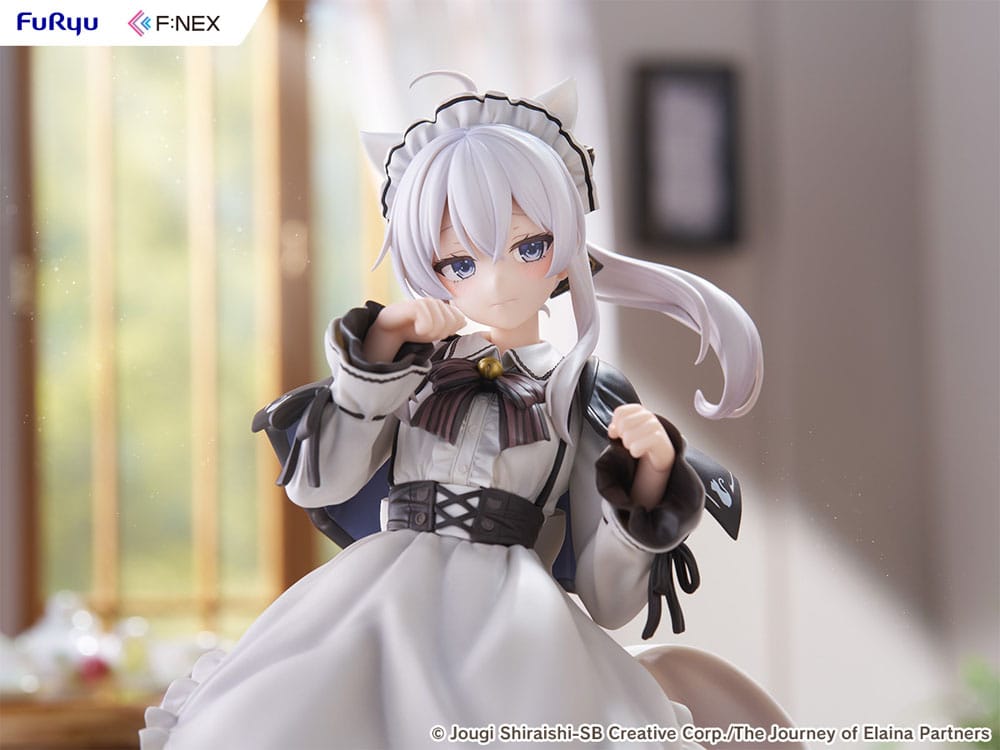 Wandering Witch: The Journey of Elaina F:NEX statuette PVC 1/7 Elaina Maid costume with cat ears Ver. 24 cm
