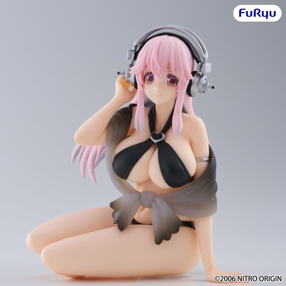 Super Sonico statuette PVC Noodle Stopper Super Sonico Swimsuit Black Color Ver. 10 cm