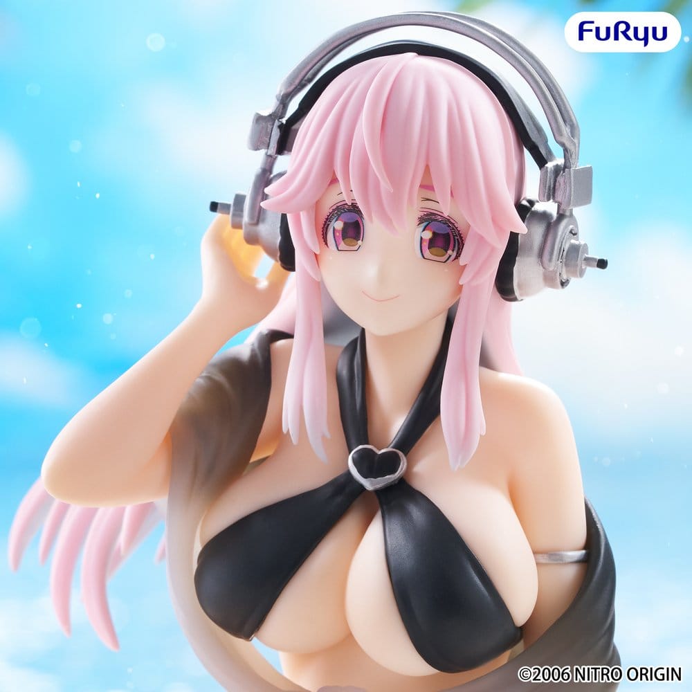 Super Sonico statuette PVC Noodle Stopper Super Sonico Swimsuit Black Color Ver. 10 cm
