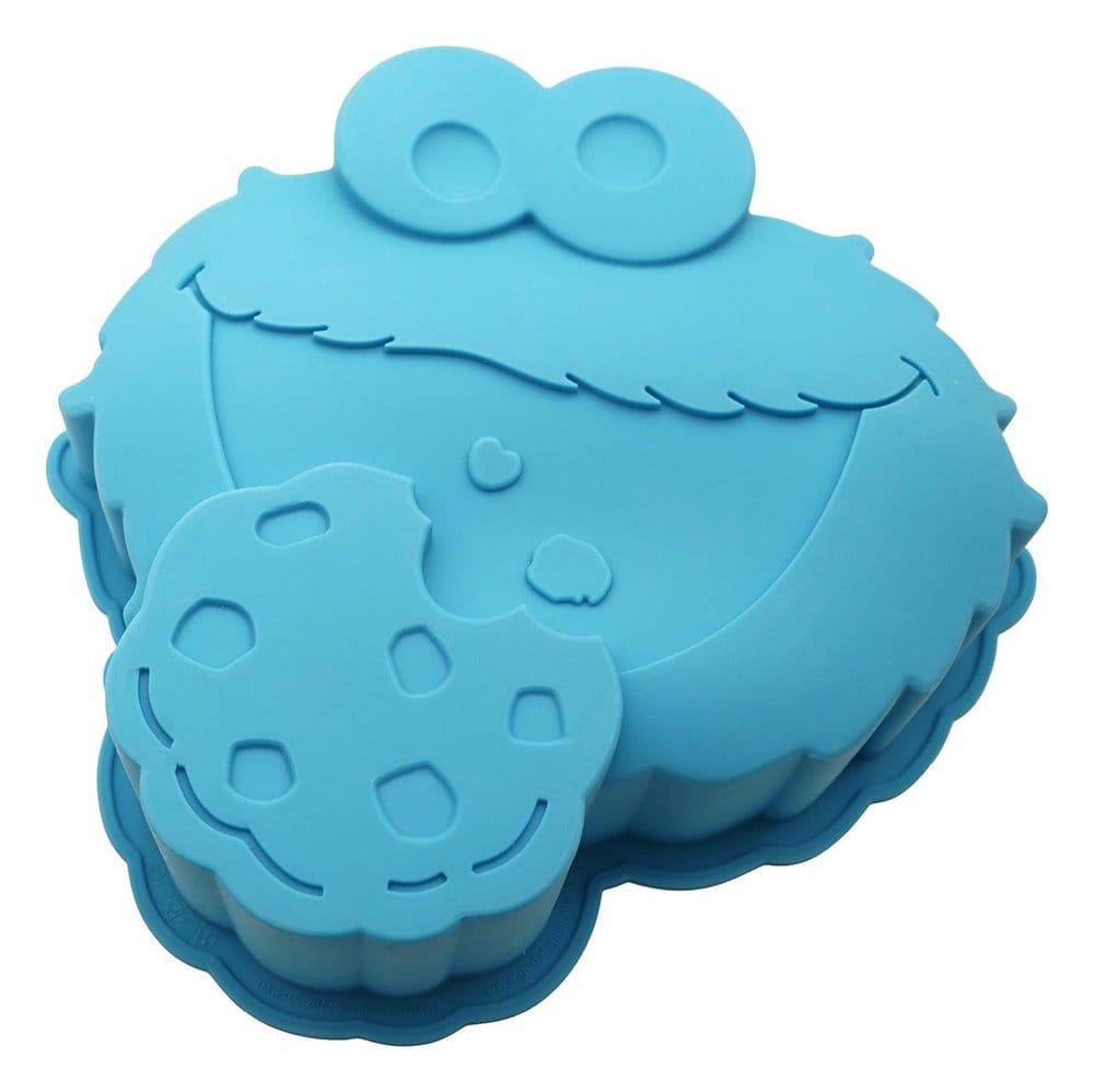 Rue Sésame moule en silicone Macaron le glouton bleu
