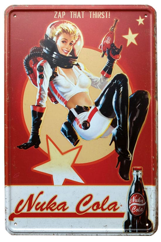 Fallout panneau métal Nuka Cola Girl