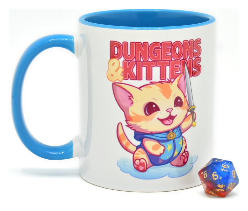 Glassstaff pack mug avec dés D20 Dungeons & Kittens