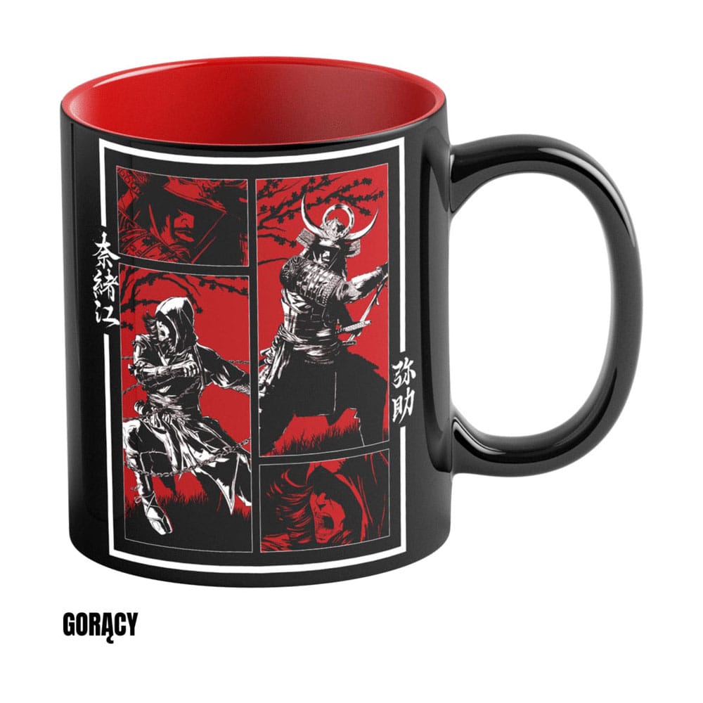 Assassin's Creed Shadows mug effet thermique Naoe & Yasuke Artwork 450 ml