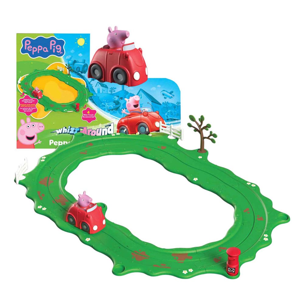 Peppa Pig Whizz Around Le petit ensemble de voitures rouges de Peppa