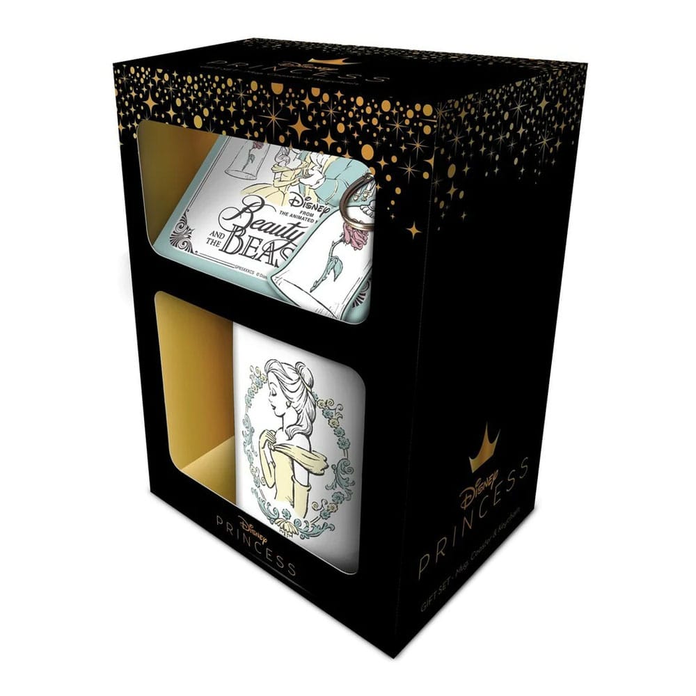 Disney set mug, sous-verre et porte-clés La Belle et la Bête Enchanted
