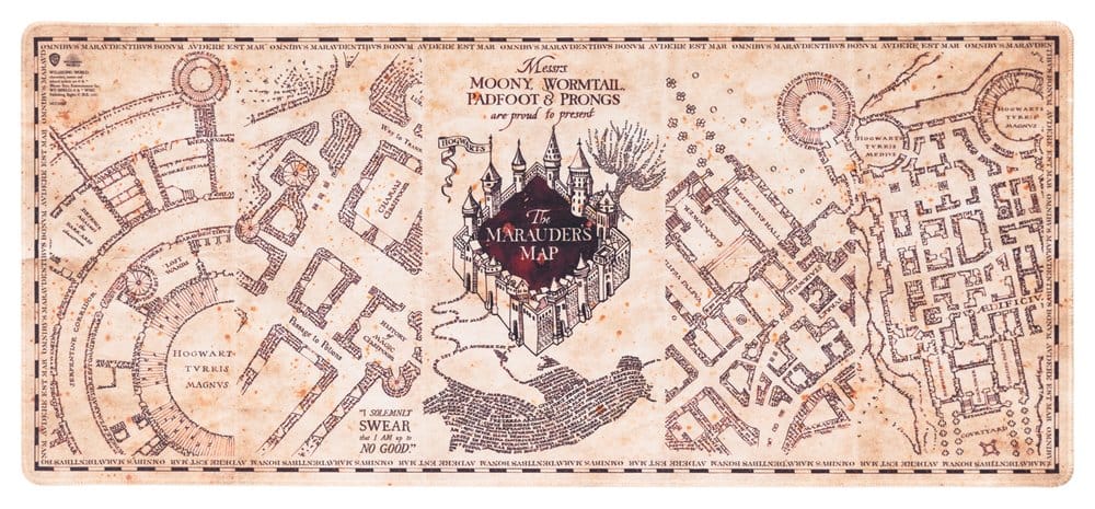 Harry Potter Tapis de Souris XL Carte des Maraudeurs 80 x 35 cm