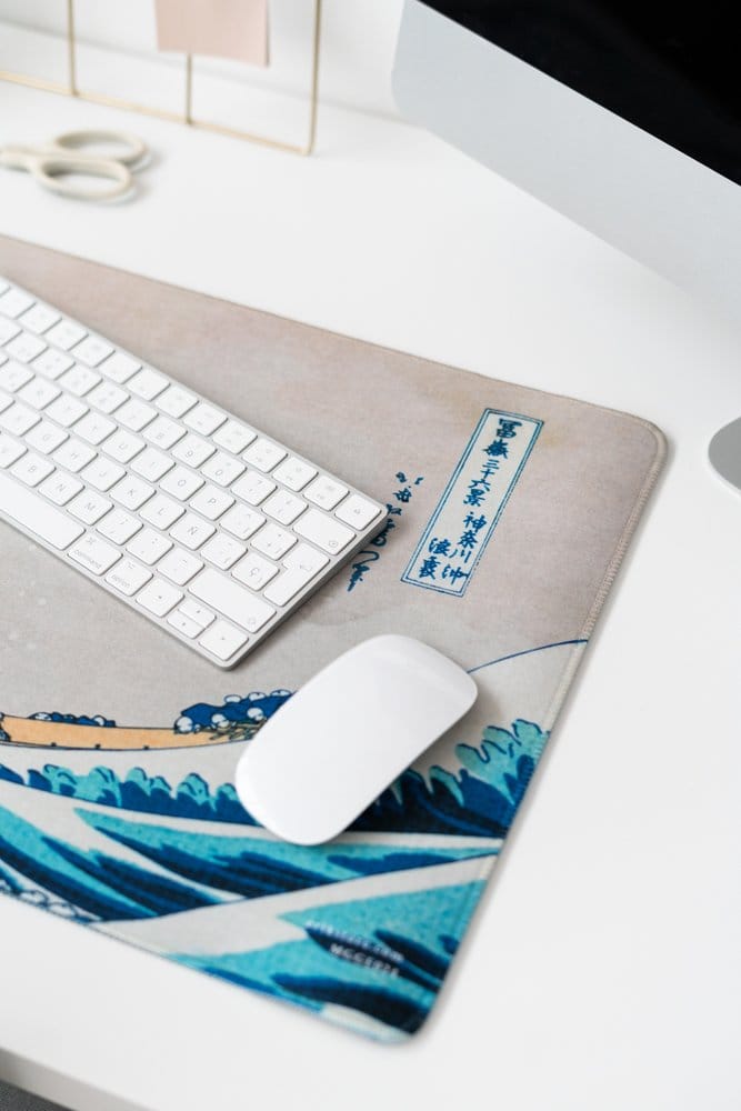 Hokusai La Grande Vague de Kanagawa Tapis de Souris XL 80 x 35 cm