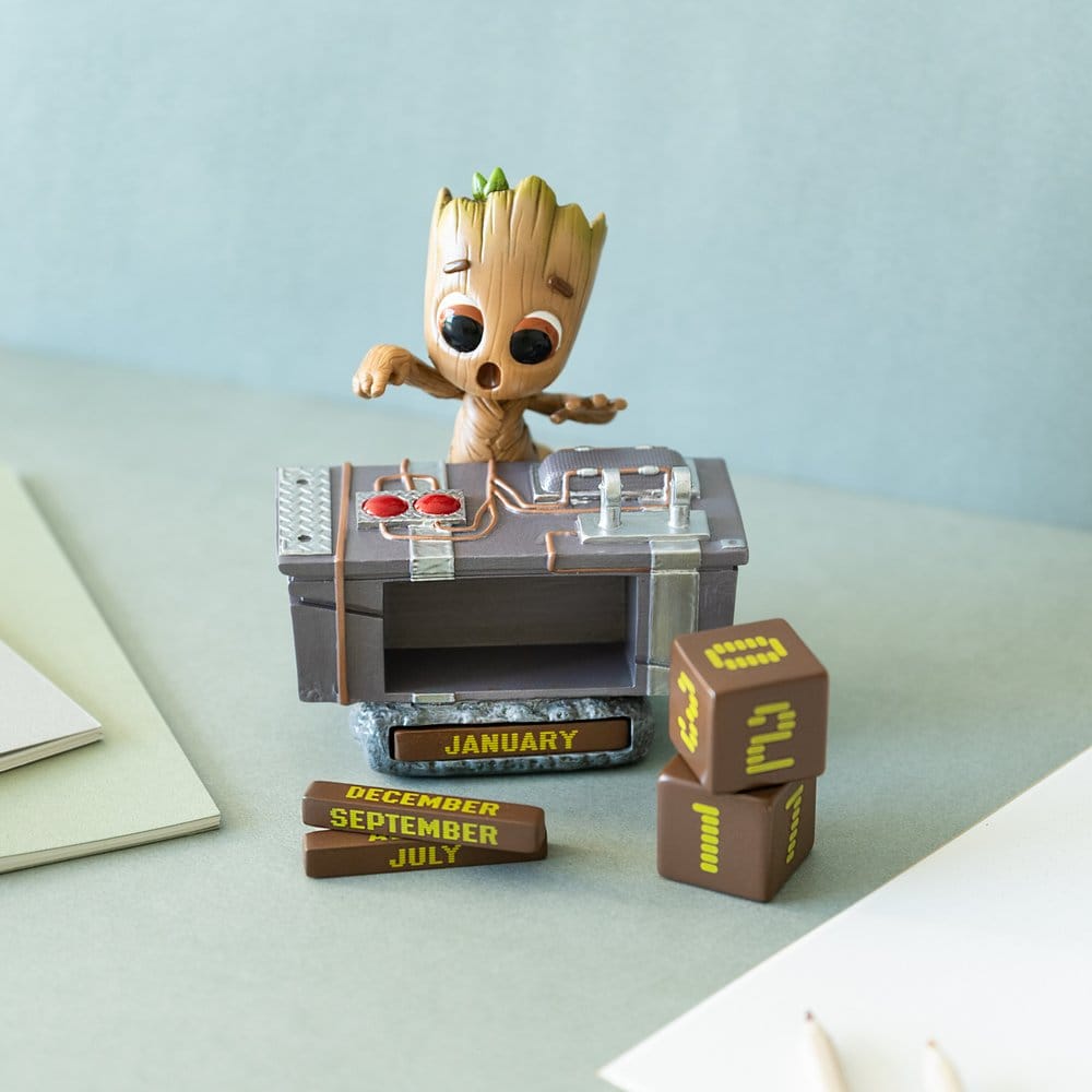 Marvel - Calendrier Perpétuel 3D "Groot Bouton de la Mort"