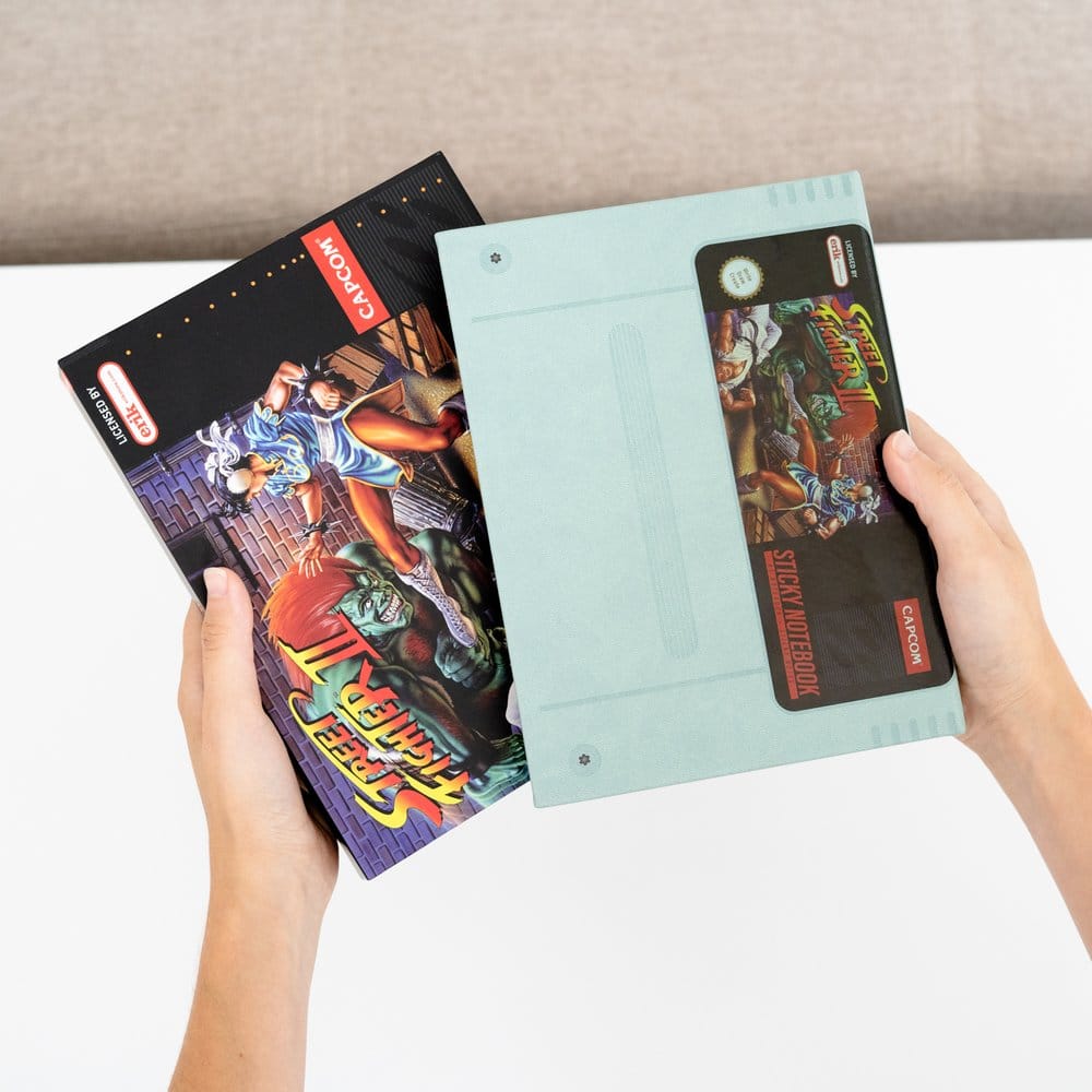 Street Fighter carnet premium avec notes adhésives et couverture A5