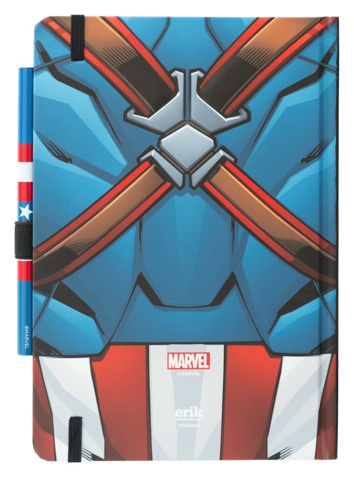 Marvel Captain America carnet premium avec stylo Uniform A5