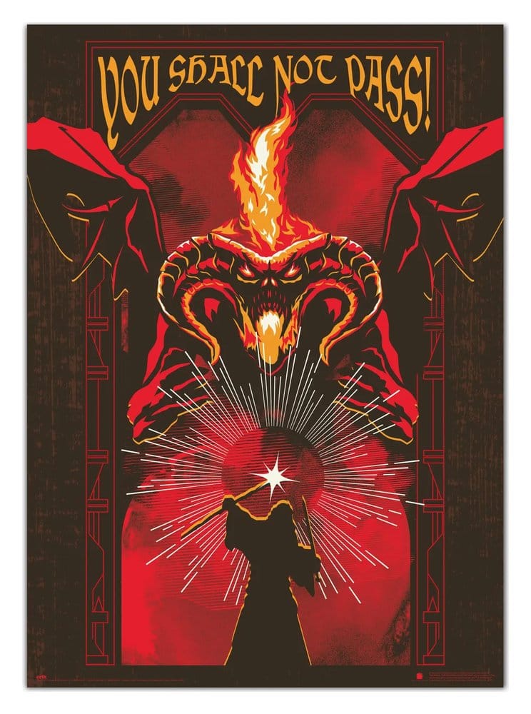 Le Seigneur des anneaux affiche Luminescente Balrog 50 x 70 cm
