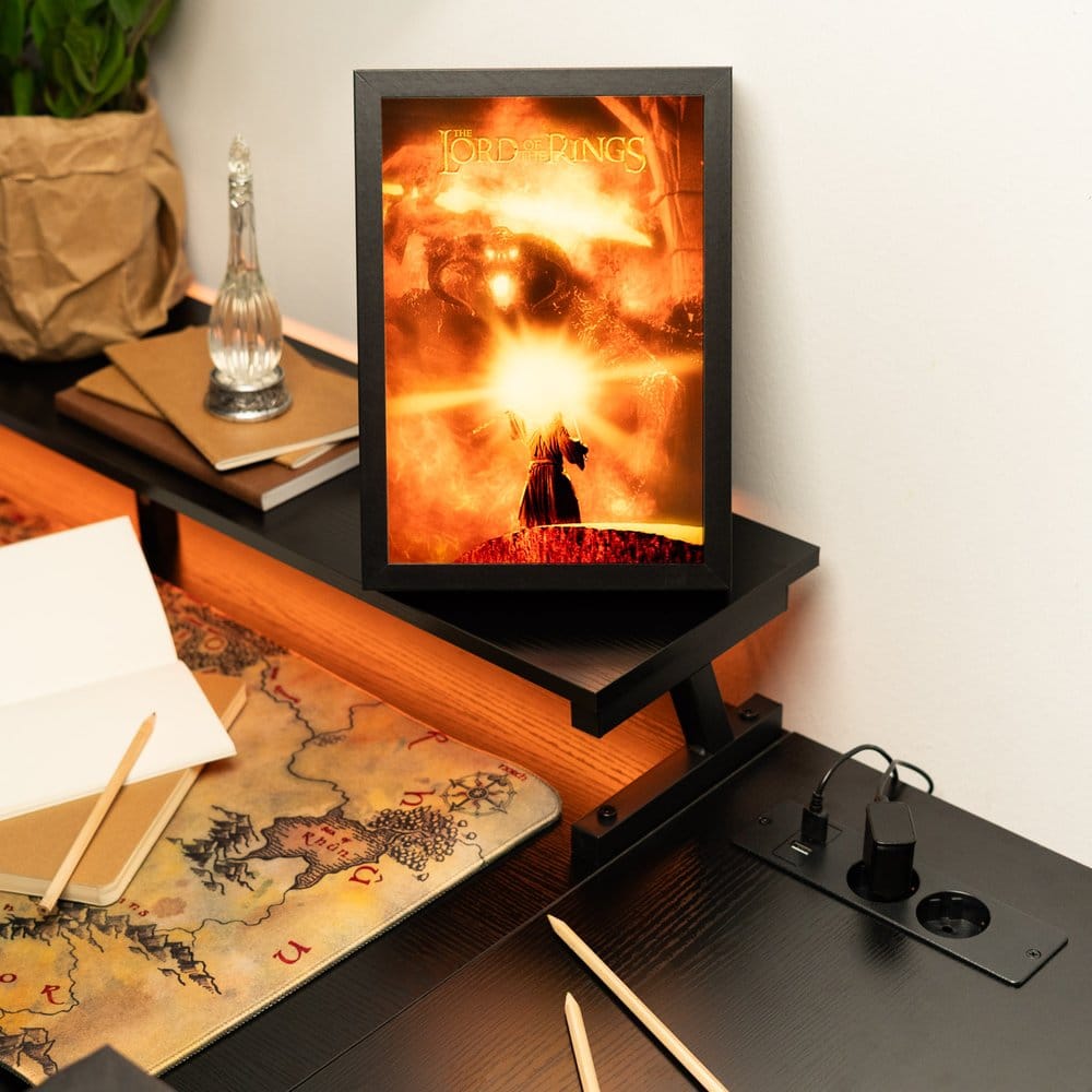 Le Seigneur des Anneaux panneau LED encadré 28 x 20 cm