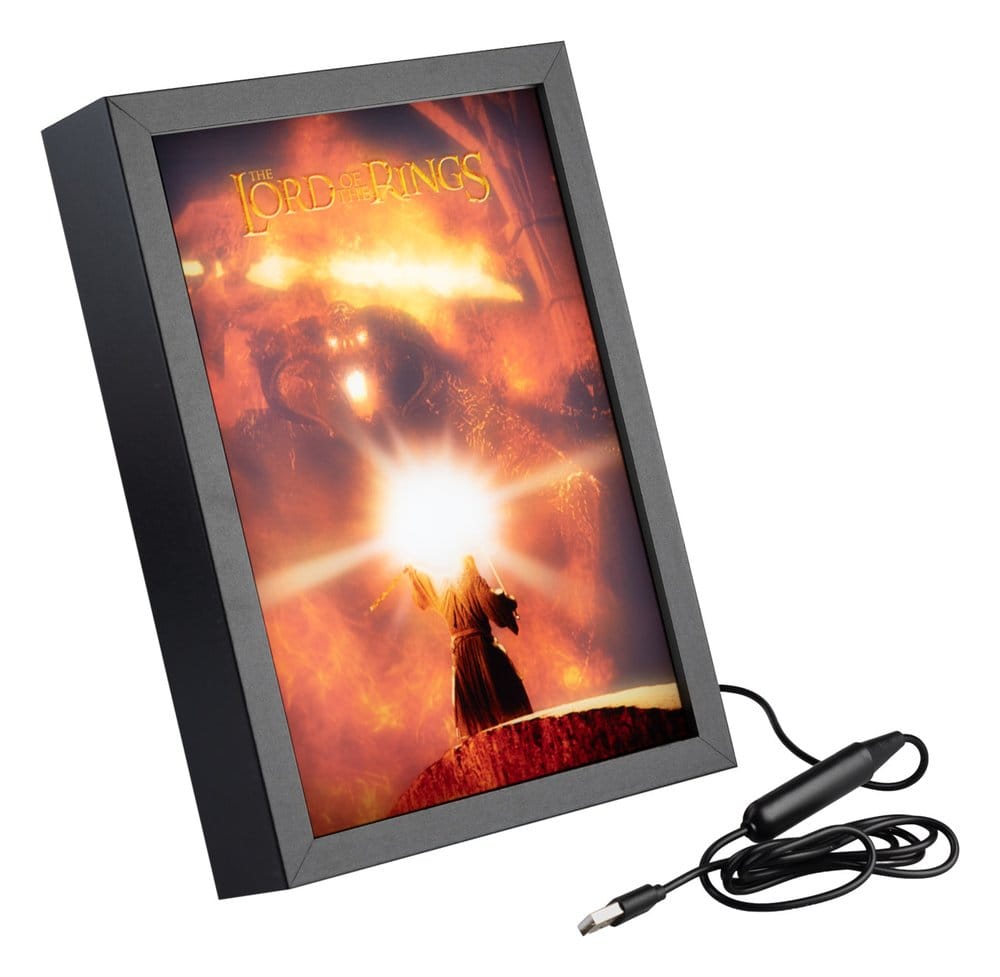 Le Seigneur des Anneaux panneau LED encadré 28 x 20 cm