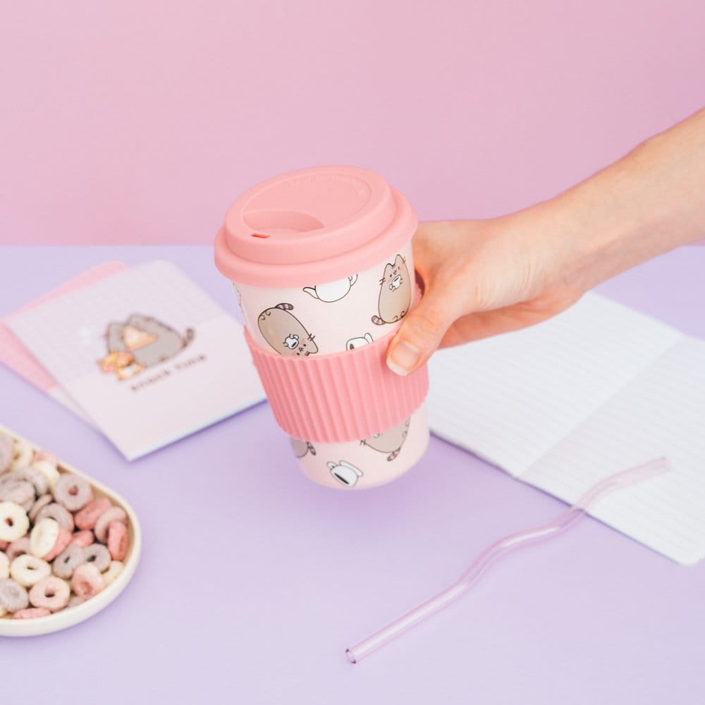 Pusheen mug en céramique avec couvercle 400 ml