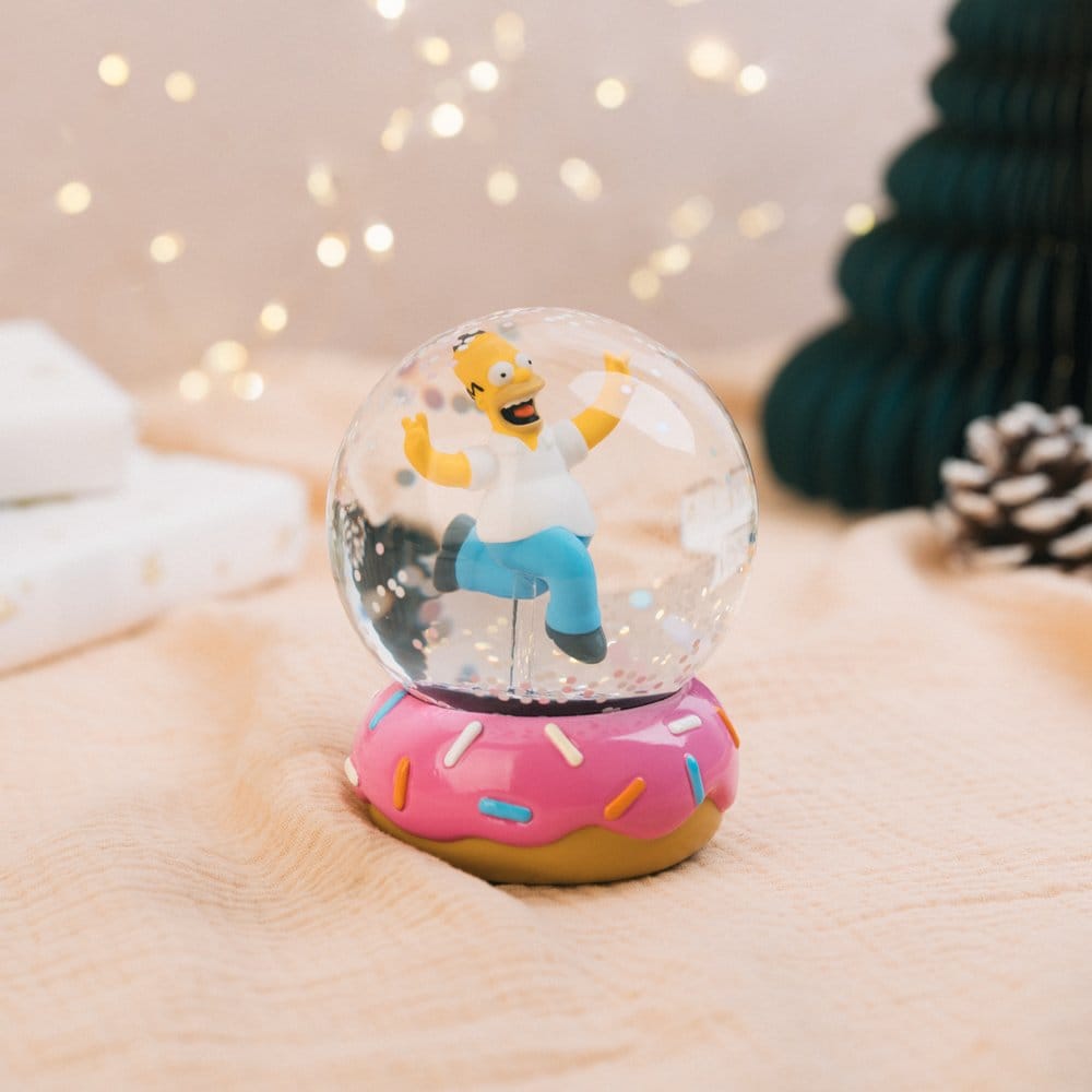 Les Simpson boule à neige Homer Simpson Donut 10 cm