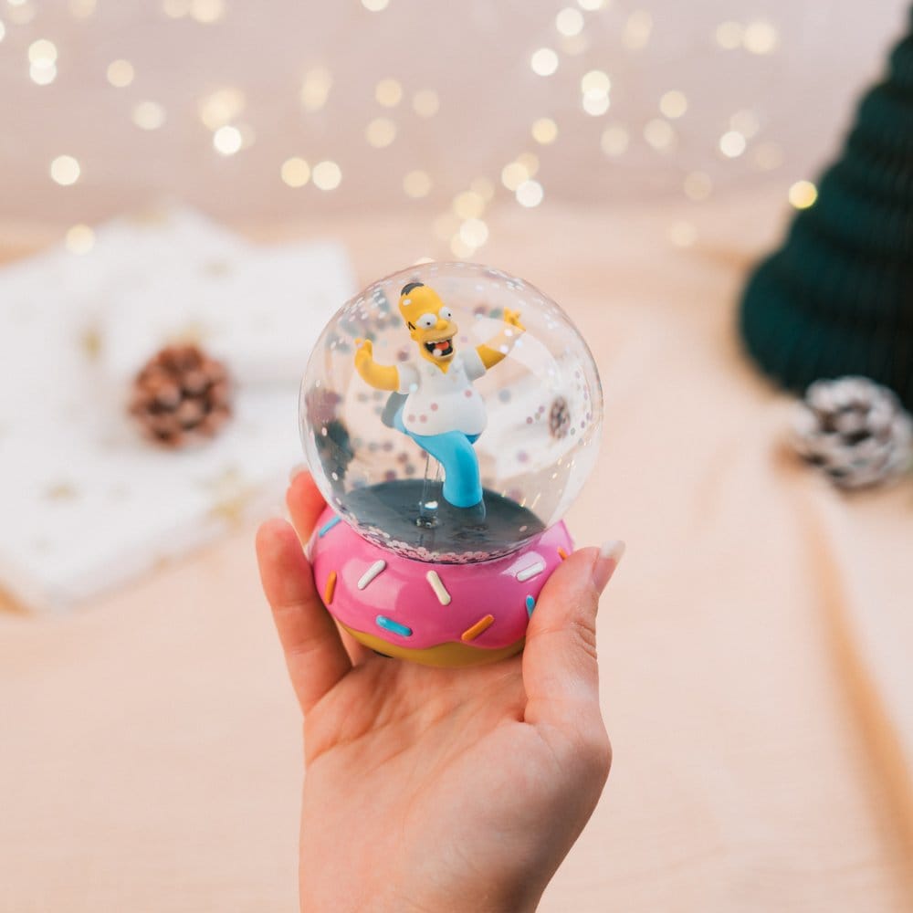 Les Simpson boule à neige Homer Simpson Donut 10 cm