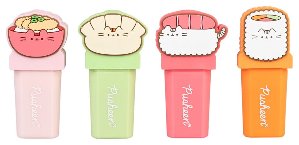 Pusheen Surligneurs avec Topper Sushi Roll Set de 4