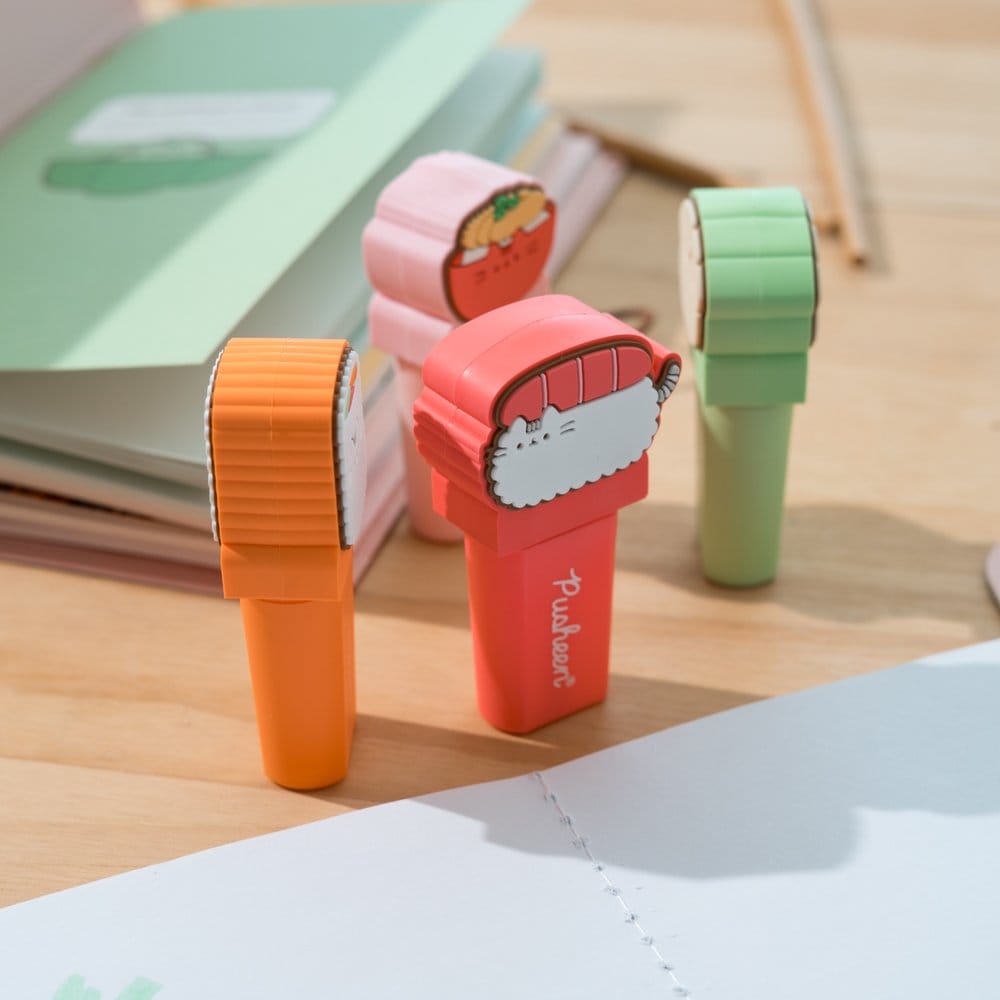 Pusheen Surligneurs avec Topper Sushi Roll Set de 4