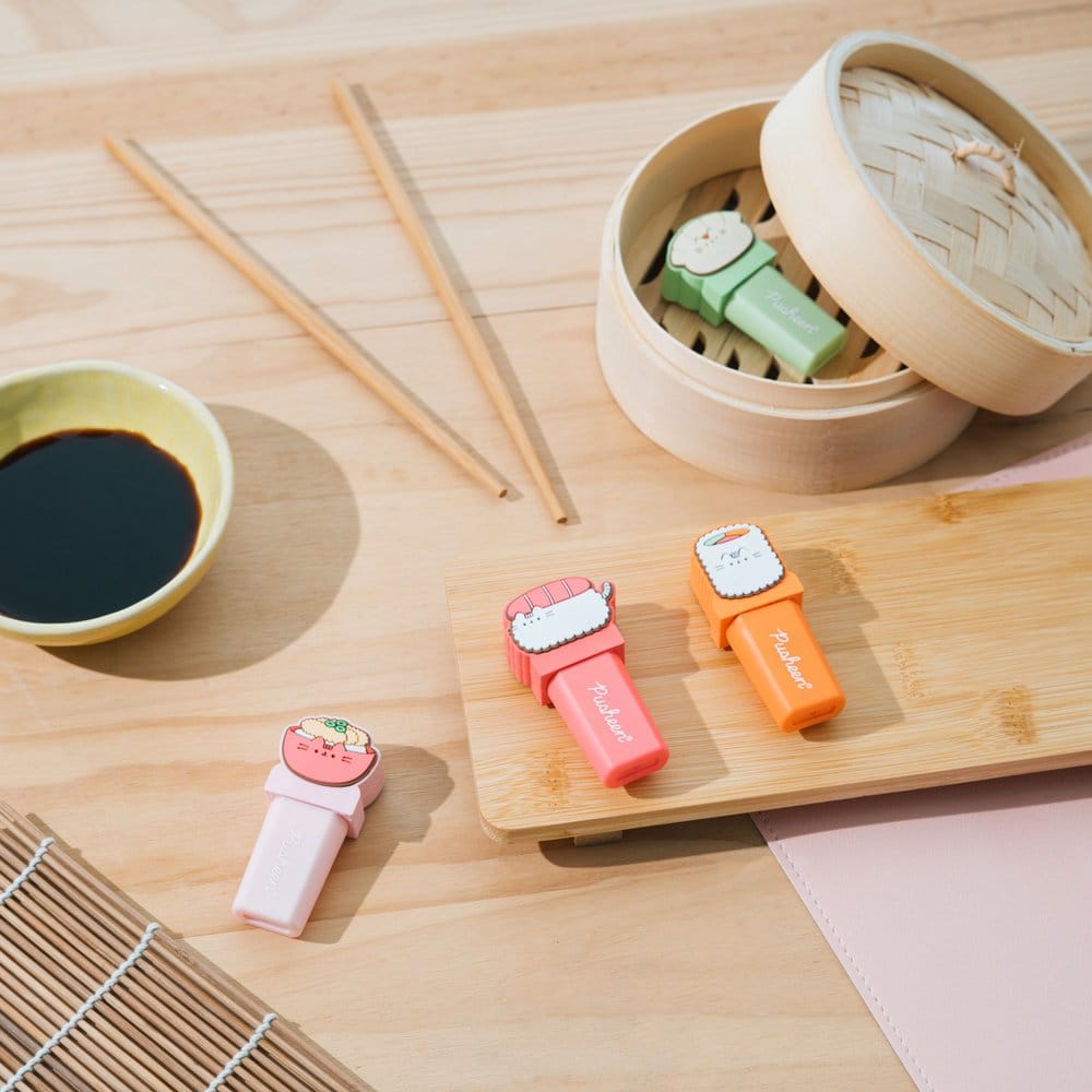 Pusheen Surligneurs avec Topper Sushi Roll Set de 4