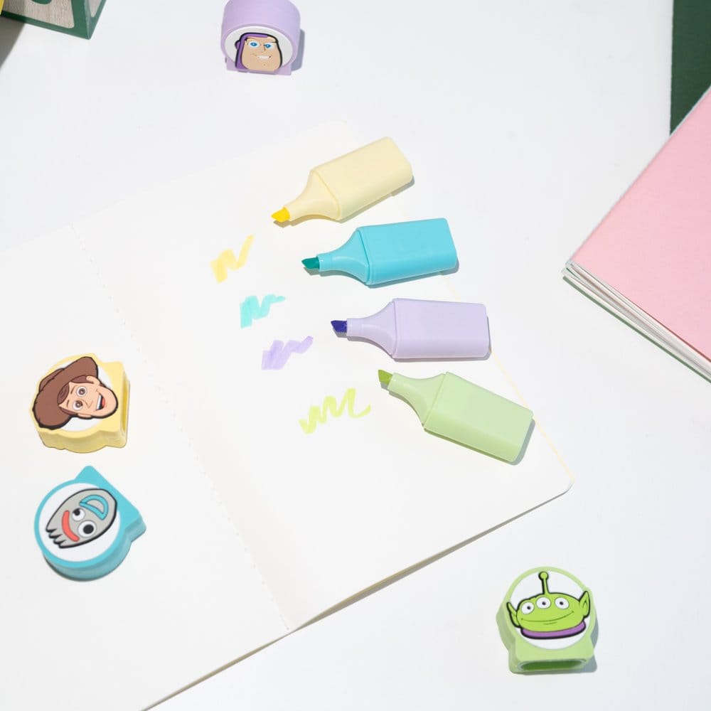 Toy Story Surligneurs avec Toppers Set de 4