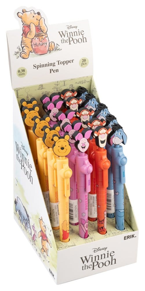 Winnie l'ourson 100e anniversaire stylos avec topper rotatif présentoir (20)