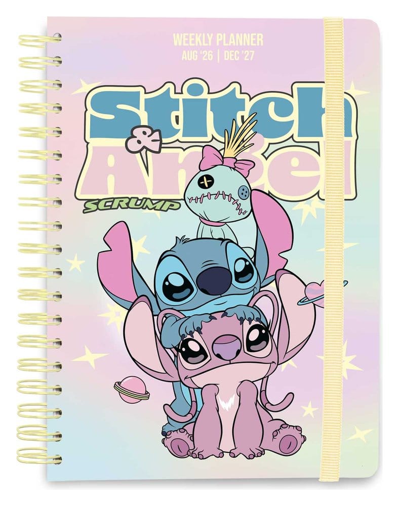 Disney agenda scolaire hebdomadaire 2026/2027 Stitch and Angel A5