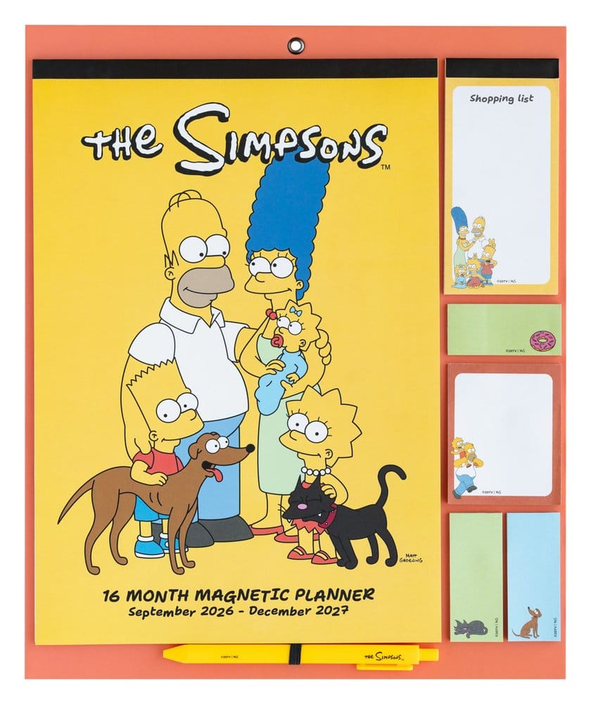 The Simpsons agenda magnétique 2026/27 30 x 35 cm