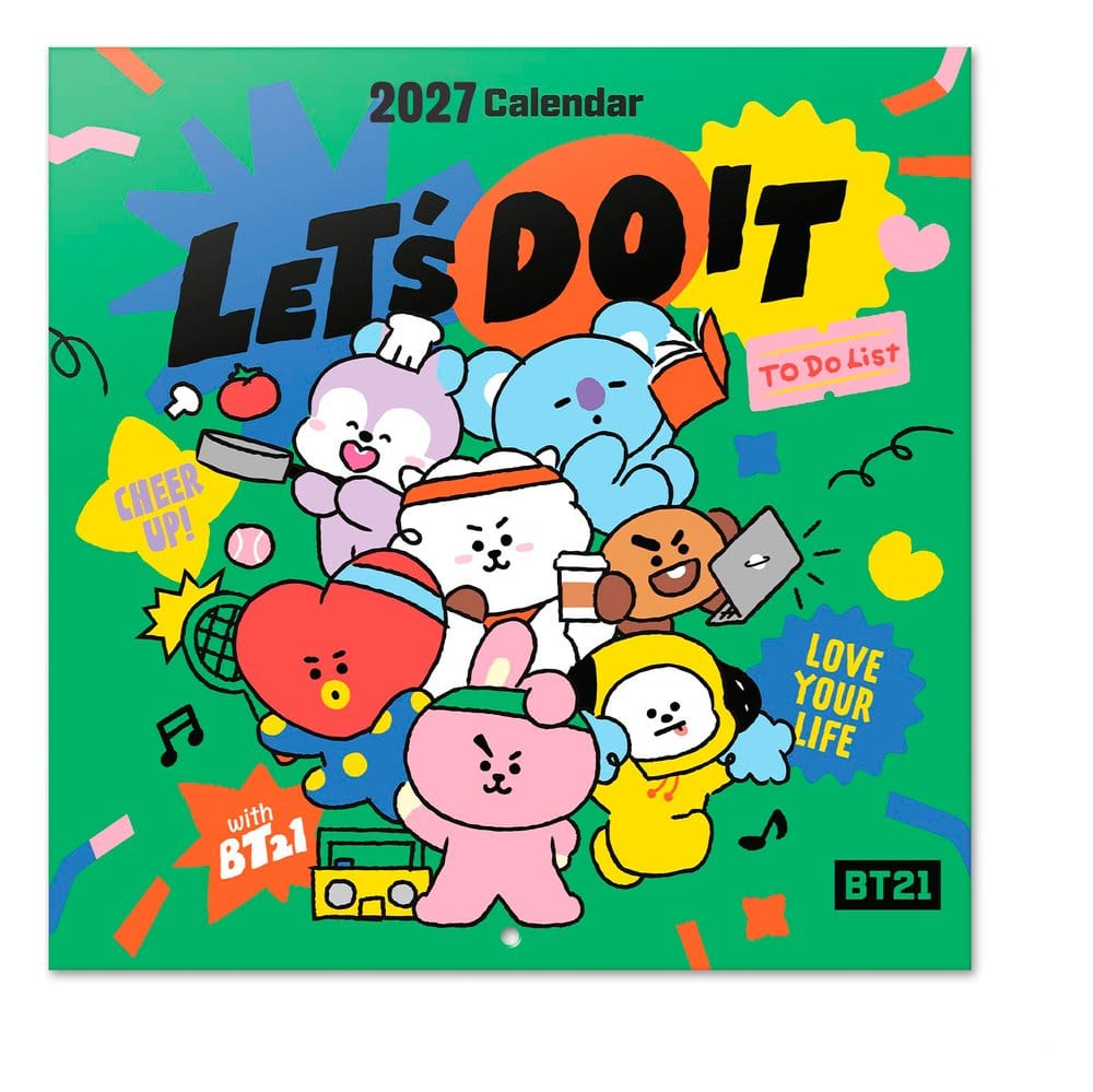 BT21 calendrier mural 2027 30 x 30 cm