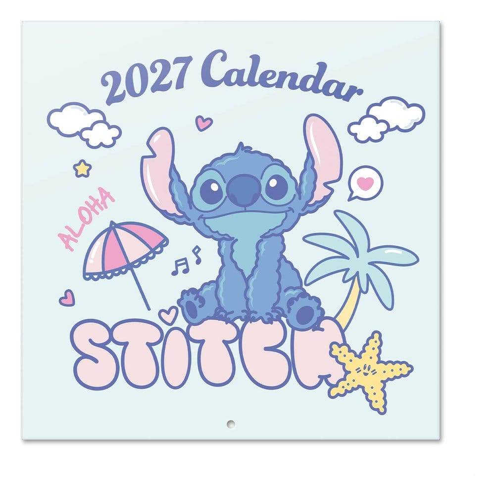 Disney Stitch calendrier mural 2027 30 x 30 cm