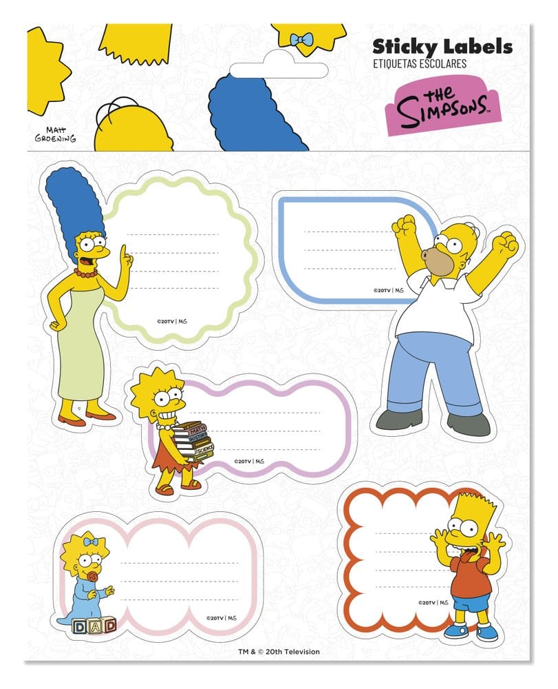 Les Simpson Étiquettes Autocollantes Premium (10)
