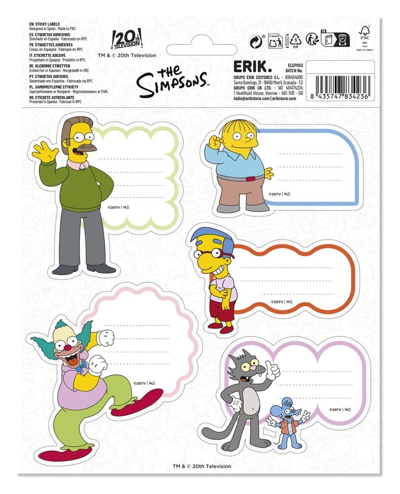 Les Simpson Étiquettes Autocollantes Premium (10)