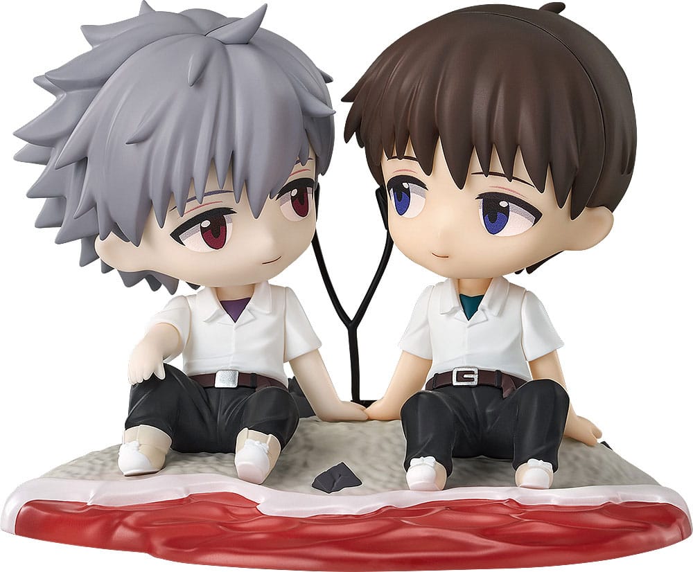 Rebuild of Evangelion figurine Chibi Shinji Ikari & Kaworu Nagisa 8 cm