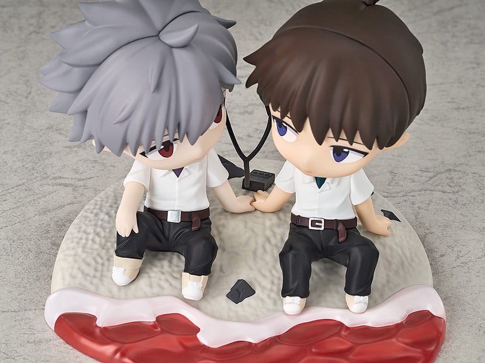 Rebuild of Evangelion figurine Chibi Shinji Ikari & Kaworu Nagisa 8 cm