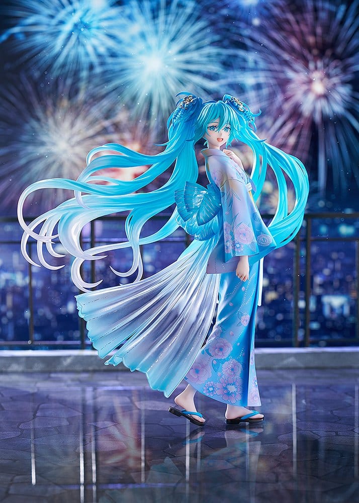 Character Vocal Series 01: Hatsune Miku figurine PVC 1/7 Music & Fire Works Ver. 23 cm