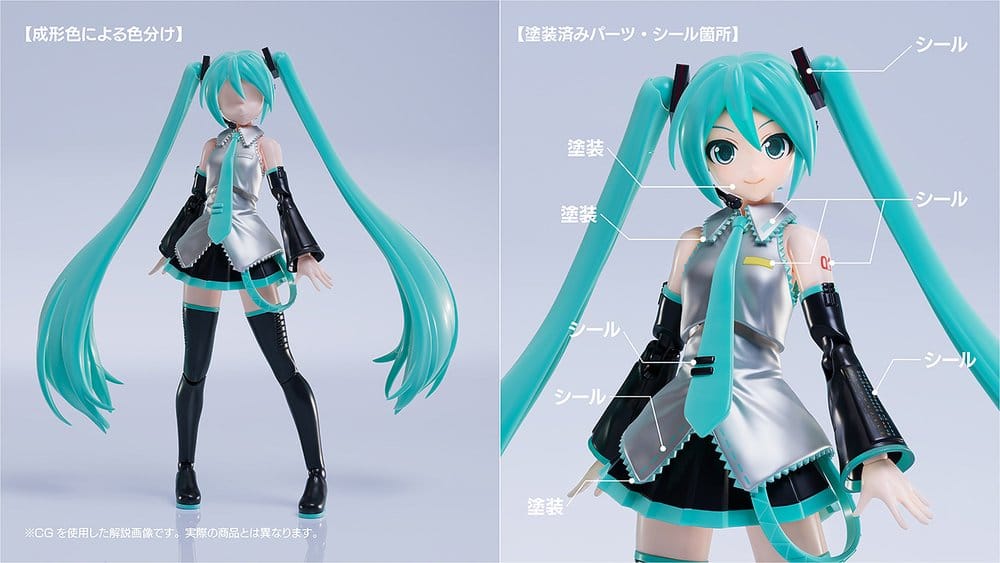 Character Vocal Series 01: Hatsune Miku Plastic Model Kit Plamatea Hatsune Miku 15 cm