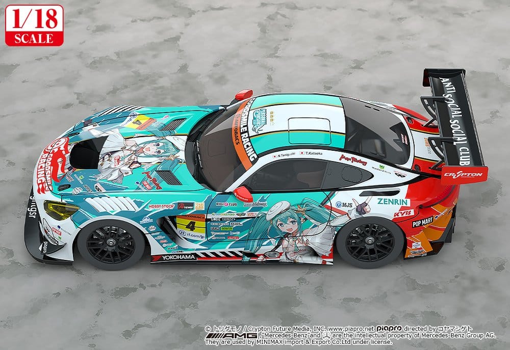 Hatsune Miku GT Project véhicule 1/18 Good Smile Hatsune Miku AMG 2023 Season Opening Ver. 26 cm