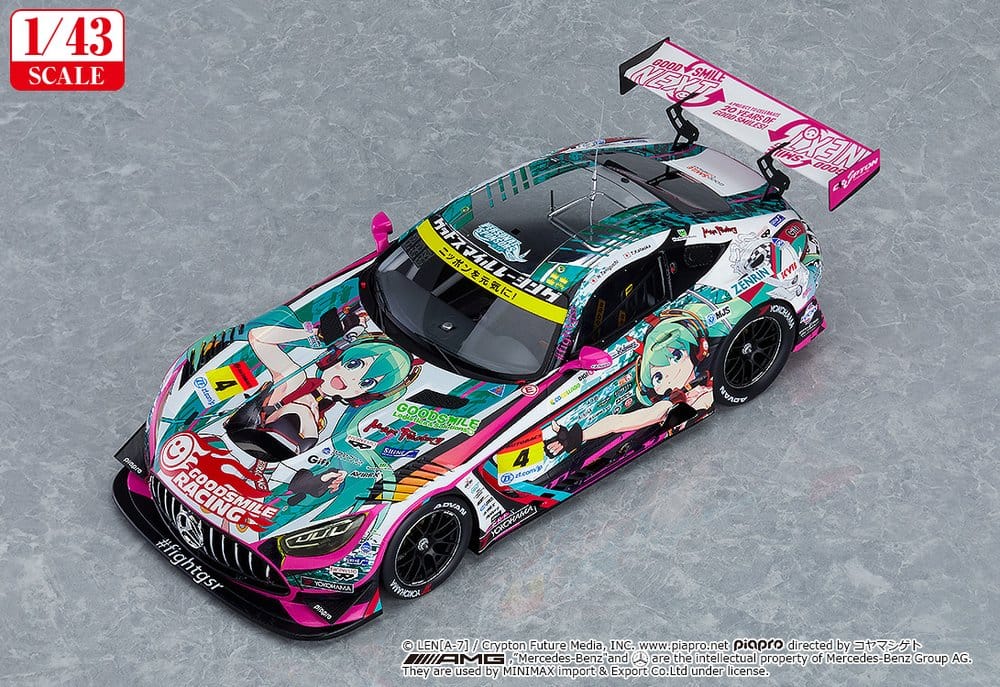 Hatsune Miku GT Project véhicule 1/43 Good Smile Hatsune Miku AMG 2020 SUPER GT Okayama Test Ver. 11 cm