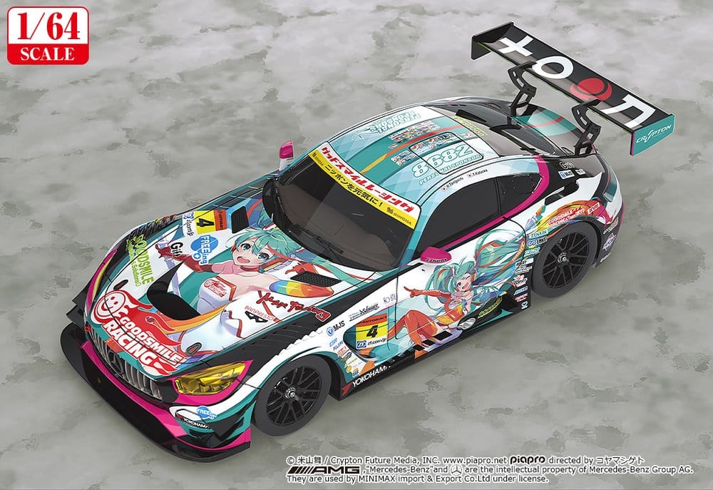 Hatsune Miku GT Project véhicule 1/64 Good Smile Hatsune Miku AMG 2016 Super GT Ver. 7 cm