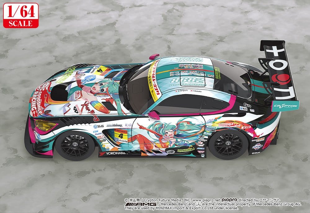 Hatsune Miku GT Project véhicule 1/64 Good Smile Hatsune Miku AMG 2016 Super GT Ver. 7 cm