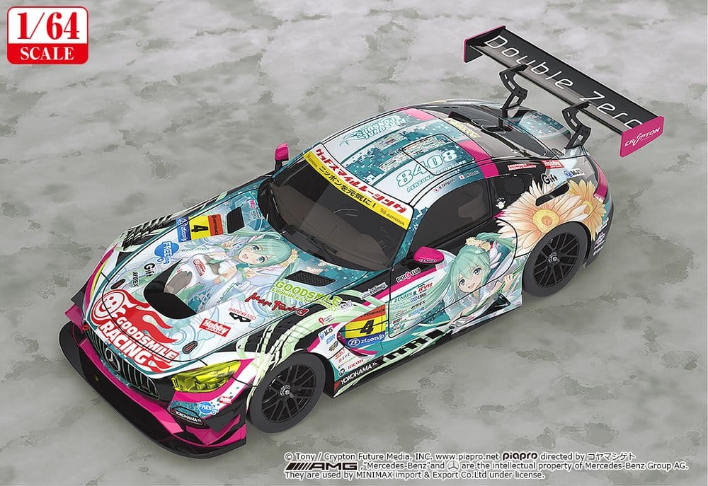 Hatsune Miku GT Project véhicule 1/64 Good Smile Hatsune Miku AMG 2017 Super GT Ver. 7 cm