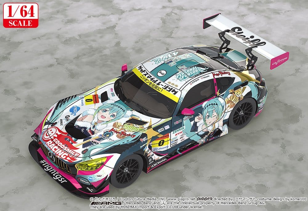 Hatsune Miku GT Project véhicule 1/64 Good Smile Hatsune Miku AMG 2018 SUPER GT Ver. 7 cm