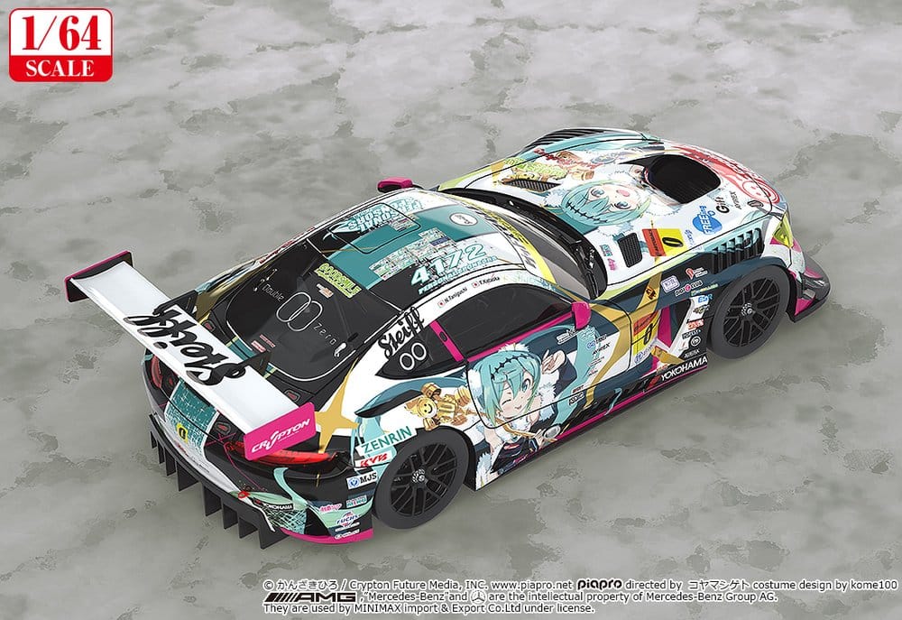 Hatsune Miku GT Project véhicule 1/64 Good Smile Hatsune Miku AMG 2018 SUPER GT Ver. 7 cm