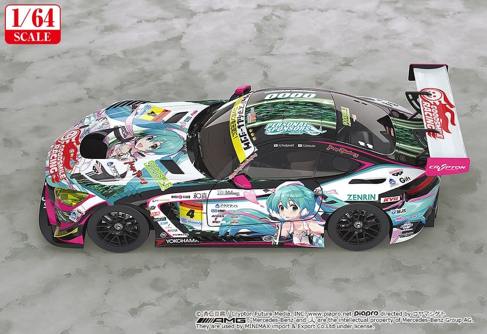 Hatsune Miku GT Project véhicule 1/64 Good Smile Hatsune Miku AMG 2019 SUPER GT Ver. 7 cm
