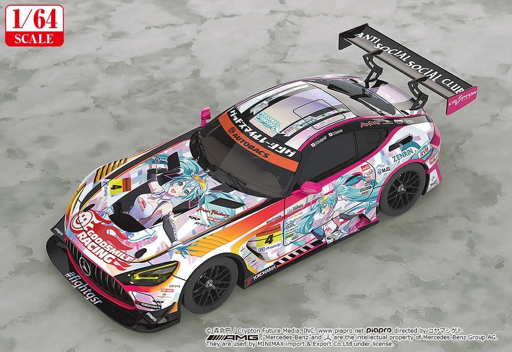 Hatsune Miku GT Project véhicule 1/64 Hatsune Miku AMG 2021 SUPER GT Round 5 Ver. 7 cm