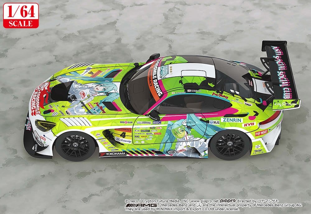 Hatsune Miku GT Project véhicule 1/64 Hatsune Miku AMG 2022 Season Opening Ver. 7 cm