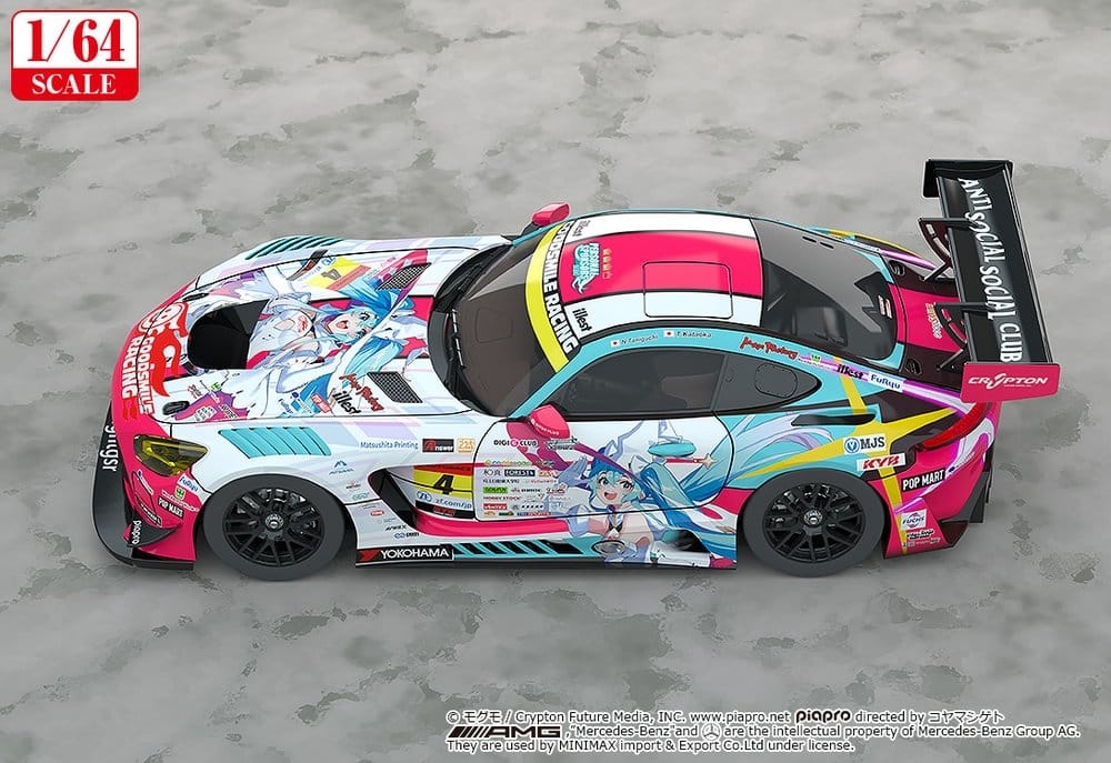 Hatsune Miku GT Project véhicule 1/64 AMG 2024 Season Opening Ver. 7 cm