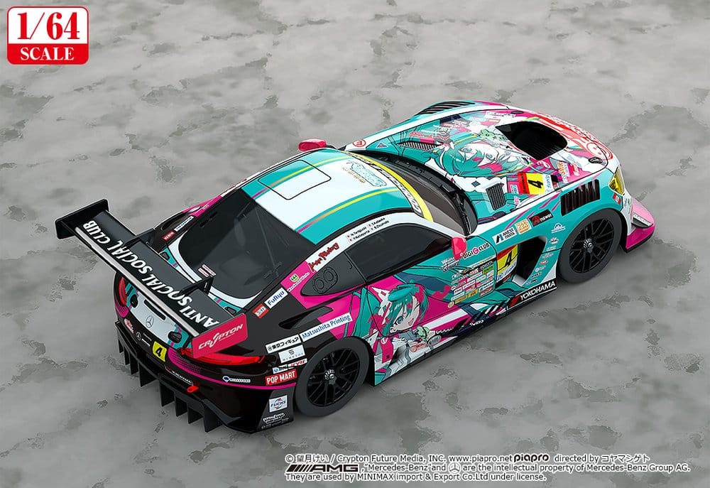 Hatsune Miku GT Project véhicule 1/64 AMG 2025 Presentation Ver. 7 cm