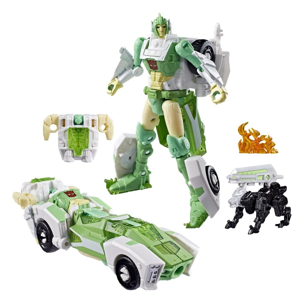 Transformers Generations War for Cybertron: Siege Deluxe Class figurine WFC-S15 Autobot Greenlight & Battle Masters Dazzlestrike 14 cm